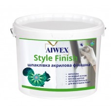 Шпаклівка акрилова фінішна Style Finish від торгової марки AIWEX 17кг купить по низким ценам