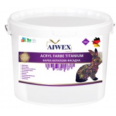 Фарба акрилова фасадна AIWEX ACRYL FARBE TITANIUM 10л (14кг) купить по низким ценам